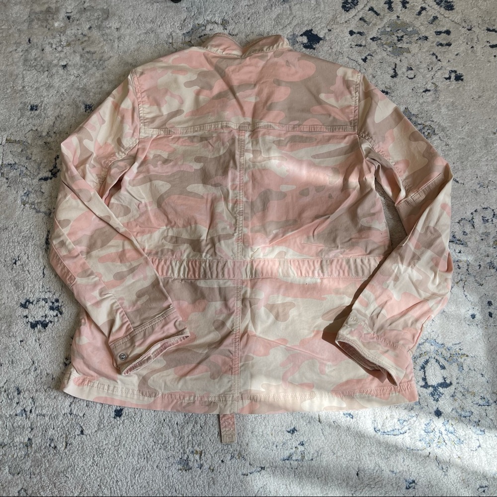 Gap Light Pink Camo Print Utility Jacket Size Small - Picture 7 of 8